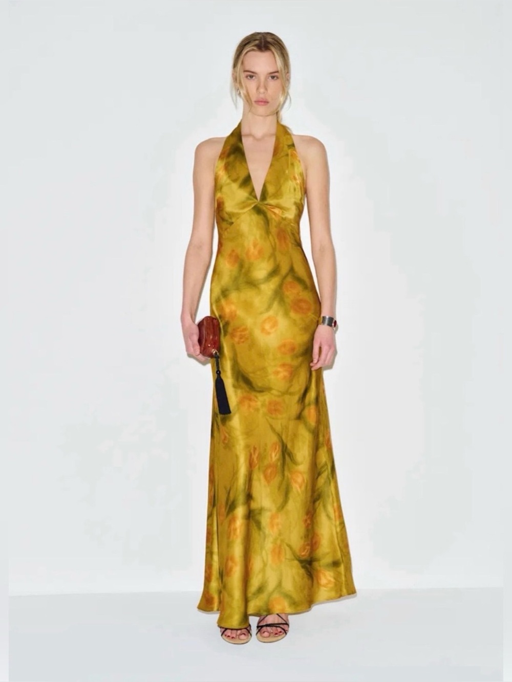REFORMATION Daniela Silk Dress in Aritste 12